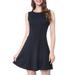 Allegra K Women's Zipper Sleeveless Keyhole Back A-Line Mini Dress