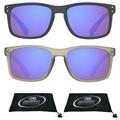 proSPORT Reading Sunglass Reader Horn Rim Blue Mirror 2 Pairs Men Women NOT BIFOCAL