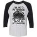 Mens Or Womens Disney Baseball Tee - â€œI'm Into Fitness Fit'ness Taco In My Mouthâ€� Mickey Mouse 3/4 Sleeve X-Small, White/Black