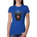 Freedom Rock Guitar Peace Eagle Womens Americana / American Pride Slim Fit Junior Tee, Royal, Medium