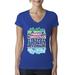 My Favorite Child Gave Me This Shirt Ugly Christmas Sweater Womens Junior Fit V-Neck Tee, Royal, X-Large