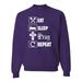 Eat Sleep Pray Repeat for Christians Faith Mens Inspirational/Christian Crewneck Graphic Sweatshirt, Purple, Large