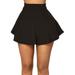 Sunisery Women Casual Short Skirt, Solid Color High Waist Pleated Hem Dress