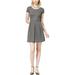 Maison Jules Womens Textured Pleated A-Line Fit & Flare Dress