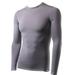 New Arrival Men Plush Base Layer Long Sleeve Thermal Underwear Tops Winter Undershirt Gray M