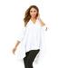 Jessica London Women's Plus Size Hi-Low Georgette Tunic Long Shirt