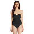 La Blanca Women's Island Goddess Bandeau One Piece Swimsuit, Black,sz: 6