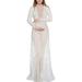 Women Maternity Photography Dress Off Shoulder Lace Floral Gown Wedding Pregnancy Dresses for Photoshoot