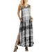 Summer Nightshirt for Women Sleeveless Round Neck Tie Dye Sleepdress Side Split Loose Baggy Dress