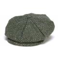 Irish Tweed Driving Cap for Men's Donegal 8 Piece Wool Flat Hat Made in Ireland