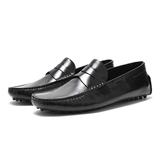 Pair Of Kings Men's The Royal Black Calf Loafer Moccasins (7.5)