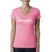 Dreamin' Dr Martin Luther King Jr. 1963 Womens Junior Fit V-Neck Tee, Hot Pink, Small