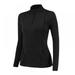 Promotion Clearance Women Workout Jacket Stand Collar Half Zip-up Front Yoga Workout Running Track Tops Slim Fit Solid Color Activewear Black S