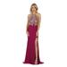 PROM STRETCHY EVENING HALTER DRESS