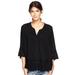 ellos Women's Plus Size Crochet Trim Blouse Shirt