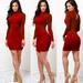 Gueuusu Women Bodycon Dress, Party Cocktail Dress, Transparent Clubwear Dress