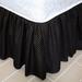 Austin Horn Classics Alexandria Luxury 18" Bed Skirt in Black | 78 W x 84 D in | Wayfair ALE443539-BS-K