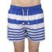 LELINTA Mens Stripe Swim Trunks - Beach Board Watershort Swimsuit - Cargo Pockets - Drawstring Waist Bathing Suits and Swim Shorts - Super Comfortable and Fast Drying Board Shorts
