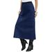 Plus Size Women's Invisible Stretch® All Day Cargo Skirt by Denim 24/7 in Indigo Wash (Size 20 W)