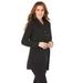 Plus Size Women's Double Button Sherpa Fleece Tunic by Roaman's in Black (Size L)