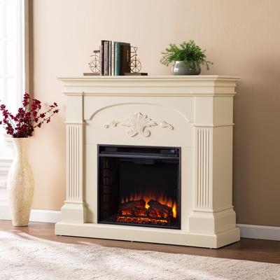 Sicilian Harvest Electric Fireplace by SEI Furniture in Ivory