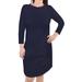 Touched by Nature Womens Organic Cotton Dress, Navy Long-Sleeve, X-Large