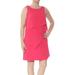 JESSICA HOWARD Womens Pink Asymmetrical Tiered Sleeveless Jewel Neck Mini Shift Party Dress Petites Size: 12