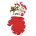 The Holiday Aisle® Baby Mitten Hanging Figurine Ornament Plastic in Red/White | 4.5 H x 2.75 W x 0.5 D in | Wayfair