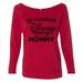 Womenâ€™s 3/4 Sleeve Raw Edge â€œMy Favorite Disney Princess Calls Me Momâ€œ Next Level Light Wide Neck Dolman, Red, X-Large