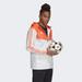 adidas Men's Tiro Colorblocked Soccer Windbreaker, White/ Orange, S