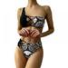 European And American Ladies Split Swimsuit Shoulder Leopard Seed Bikini