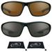 proSPORT BIFOCAL Reading Sunglass Safety Sport Wrap Men & Women HD Amber & Smoke