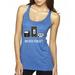 True Way 467 - Women's Tank-Top Floppy Disk VHS Tape Cassette Player Never Forget 2XL Royal Blue