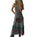 Plus Size Casual Beach Long Dress For Women Ladies Summer Kaftan Holiday Party Floral Maxi Long Dress ormal Cocktail Party Evening Long Gradient Maxi Dress Size S- 5XL