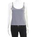 Pre-ownedSusan Lazar Womens Back Zip Spaghetti Strap Scoop Neck Tank Top Gray Silk Size 4