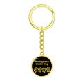 Dog Mom Gift Portuguese Water Dog Mama Circle Keychain Stainless Steel or 18k Gold