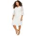 Catherines Women's Plus Size Eyelash Lace Shift Dress