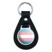 Transgender Trans Pride Flag Original Blue Pink White Black Leather Keychain