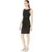 Nicole Miller Artelier BLACK Stretch Linen Lauren Sheath Dress, US 12