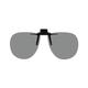 Polarized Clip-on Flip-up Plastic Sunglasses - Aviator - 58mm Wide X 52mm High (134mm Wide) - Polarized Grey Lenses