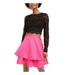 CITY STUDIO Womens Black Long Sleeve Illusion Neckline Short Fit + Flare Formal Dress Size 13