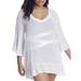 Anne Cole Signature Womens Plus Size Live In Color Flounce Tunic Cover-Up Style-21PC51001 Swimsuit