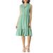 Allegra K Women's Camp Collar Button Down Sleeveless Ruffle Hem Shirt Dress