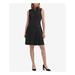 DKNY Womens Black Tuxedo Sleeveless Collared Above The Knee A-Line Wear To Work Dress Size: 10