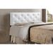 Ebern Designs Panel Headboard Faux Leather/Upholstered in White | 49.5 H x 61.5 W x 3.15 D in | Wayfair ZIPC6257 34462407