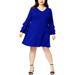 Love Squared Womens Plus Tiered Bell Sleeves Cocktail Dress