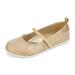 Dream Pairs Girls Mary Jane Flats Shoes Comfort School Casual Shoes Slip On Flat Shoes For Kids SASA-2 GOLD Size 11
