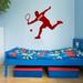 Harriet Bee Tennis Player Wall Decal Vinyl in Red | 18 H x 21 W in | Wayfair A35DC36813A8416CA04A67D555F9828E