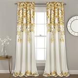 Darby Home Co Saffr Walden Floral Room Darkening Thermal Rod Pocket Curtain Panels Polyester in Gray/Yellow | 95 H in | Wayfair