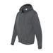 Men's Double Dry Action Fleece Full Zip Hood, Charcoal Heather - XL